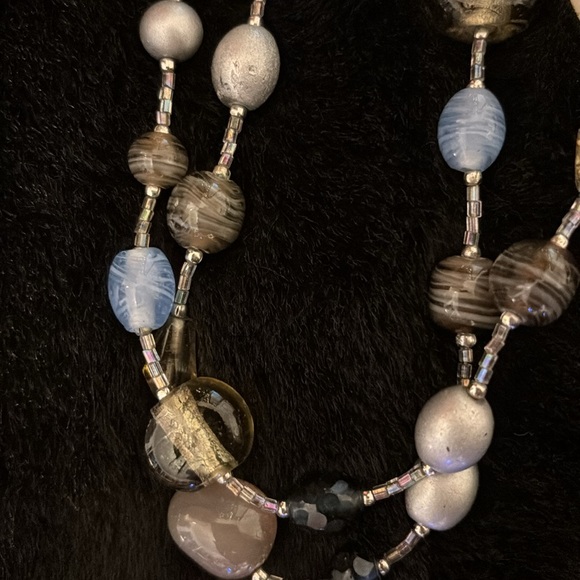 Quartz and Art Glass Necklace - Picture 2 of 4